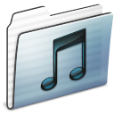 Music Folder Graphite Stripe Icon 128x128 png